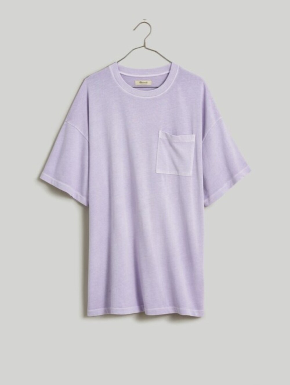 Madewell Garment-Dyed Oversized Pocket Tee whisper violet